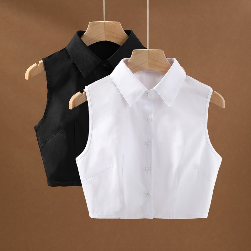 Korean Style False Collar Women'S All-Match False Collar Shirt False Collar Shirt Collar White Sweater Decorative Cotton False Collar - Image 2