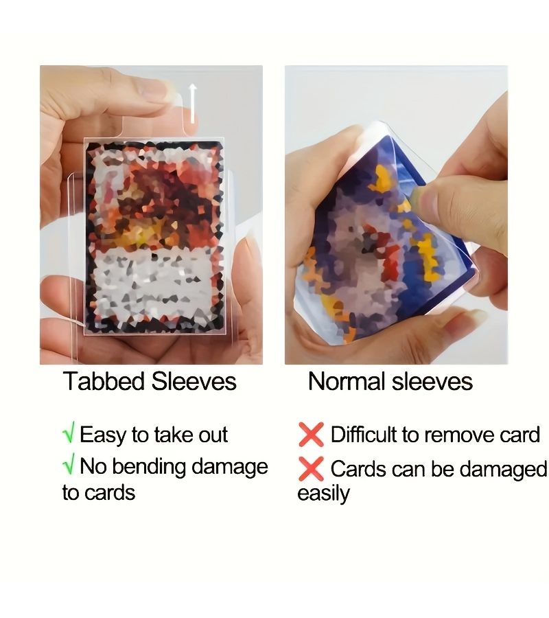 100 Pcs Transparent Plastic Card Holder Set For Trading Cards Easy Access No Damage Durable Card Holders - Image 4