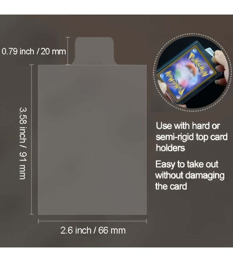 100 Pcs Transparent Plastic Card Holder Set For Trading Cards Easy Access No Damage Durable Card Holders - Image 2