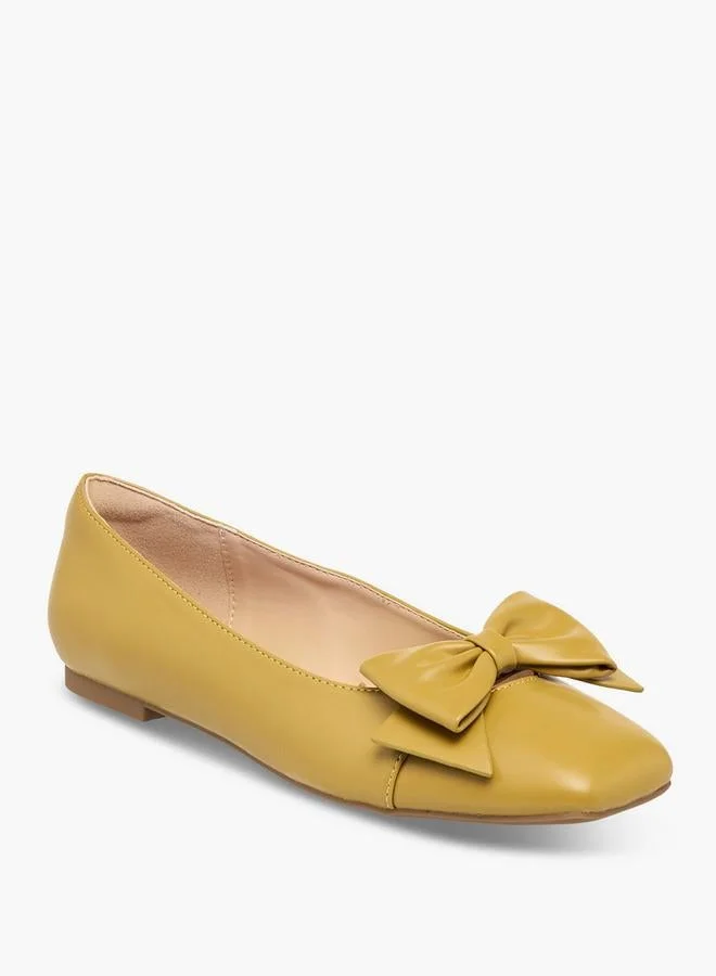 Celeste Women's Bow Detail Slip-On Ballerina Shoes