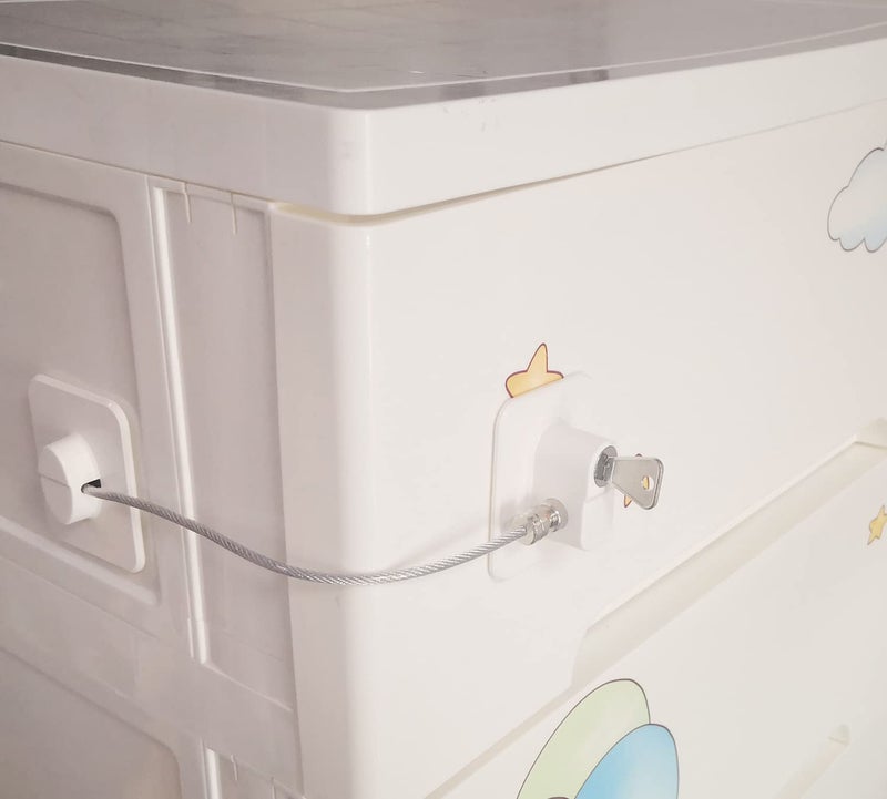 YEYA Upgraded No Drill Anti Tip Furniture Wall Anchors for Baby Proofing White 4 Pack - Image 5