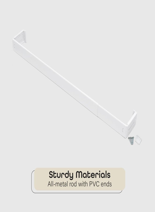 أكيم قضيب ستارة جيبية من فانتازيا بعرض 2.5 بوصة للنوافذ، عرض قابل للتعديل من 48 إلى 86 بوصة، وبروز قابل للتعديل من 3.5 إلى 4.5 بوصة - أبيض - قضيب تلسكوبي سهل التركيب مع دعامات وملحقات - Image 5