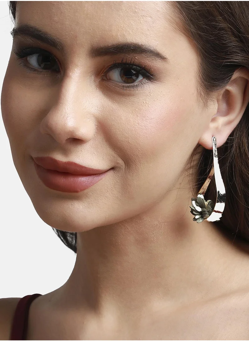 SOHI Floral Drop Earrings