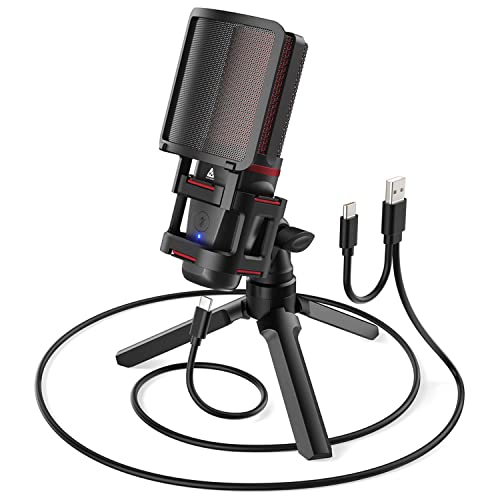 Audio Array AM-C6 USB Plug & Play Condenser Microphone Kit | with pop-Filter & Shock Mount | 3.5 mm No Latency Monitoring, Volume Control & Mute Button | Gaming, Podcasting & Streaming - Image 1