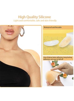 Generic Silicone Shoulder Pads for Womens Clothing, for Office wear, Gym & Formal Events, Natural Lift & Posture Correction, Lightweight & Durable for Work & Play 1 Pairs Skin Color  - Image 4