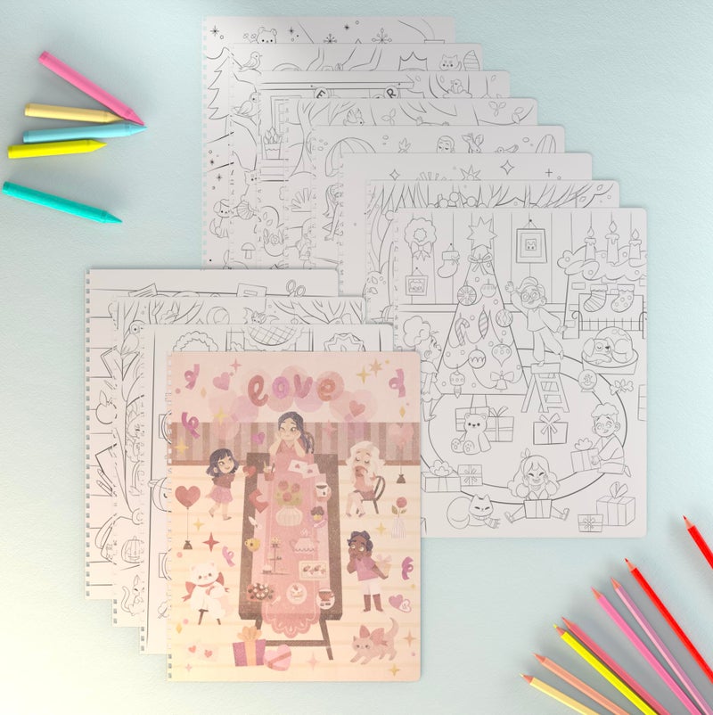 CUPKIN 12 Months Sticker + Coloring Book (500+ Calendar Stickers for Kids & 12 Coloring Pages) Side by Side Activity Book, Fun Sticker Books, Boys & Girls Ages 2-4 4-8, 8-10 - Image 5