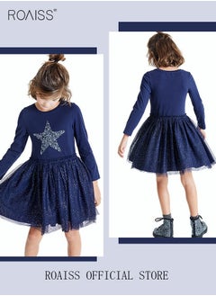 roaiss Toddler Girl Tulle Dress Autumn Cute Cartoon Pattern Cotton Dress Sequins Daily Baby Girl Casuals Dress Long Sleeve  - Image 4
