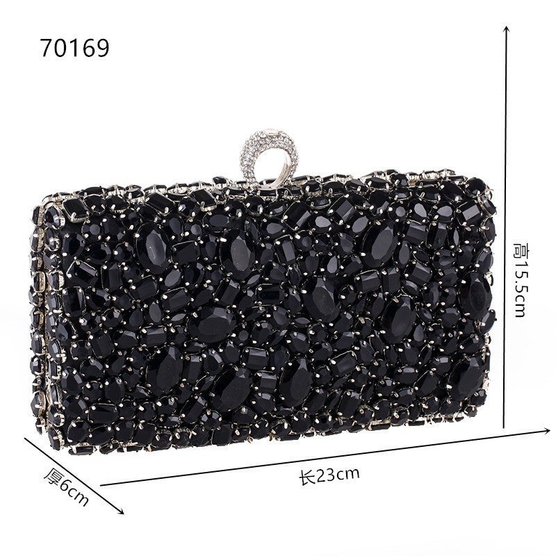Style Acrylic Diamond-Encrusted Chain Women'S Hand Bag Horizontal Square Banquet Women'S Bag 689418 - Image 5