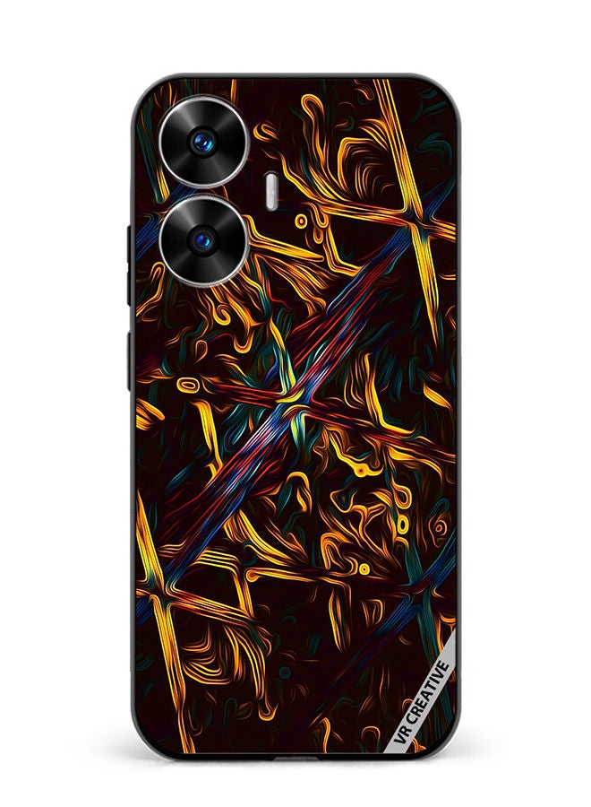 VR CREATIVE Protective Case Cover For Realme C55 Abstract Design Multicolour - Image 1