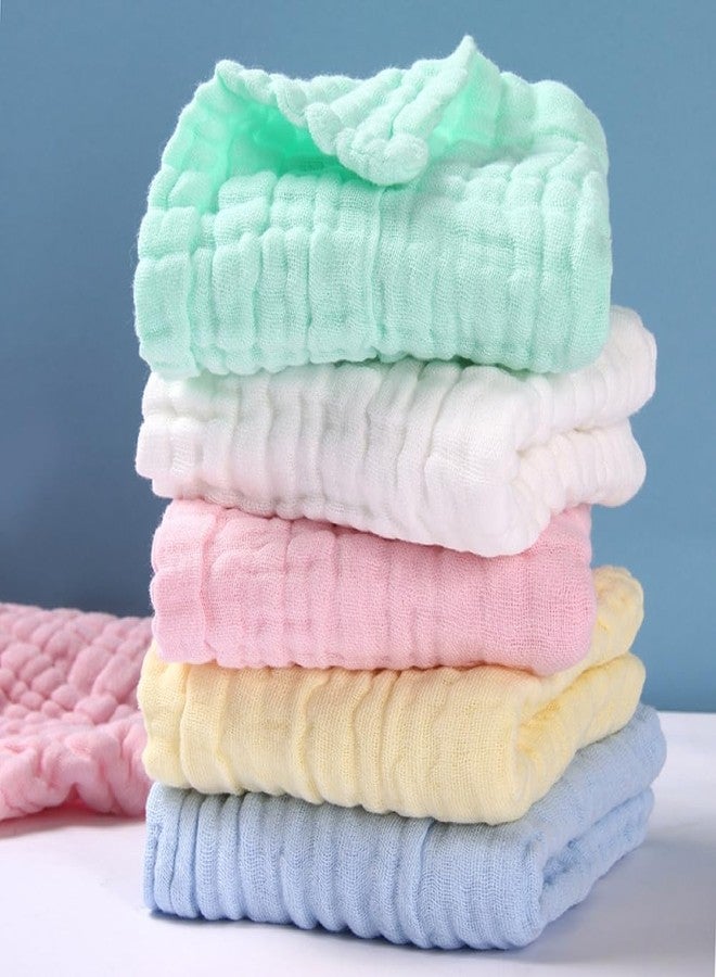 GREEMITO 100% Muslin Cotton Baby Washcloths – Ultra Soft Face Towels for Newborn & Toddlers | Highly Absorbent, Skin-Friendly Bath & Feeding Cloths (Pack of 2 - Multi-Colour) (26x26 cm) - Image 1