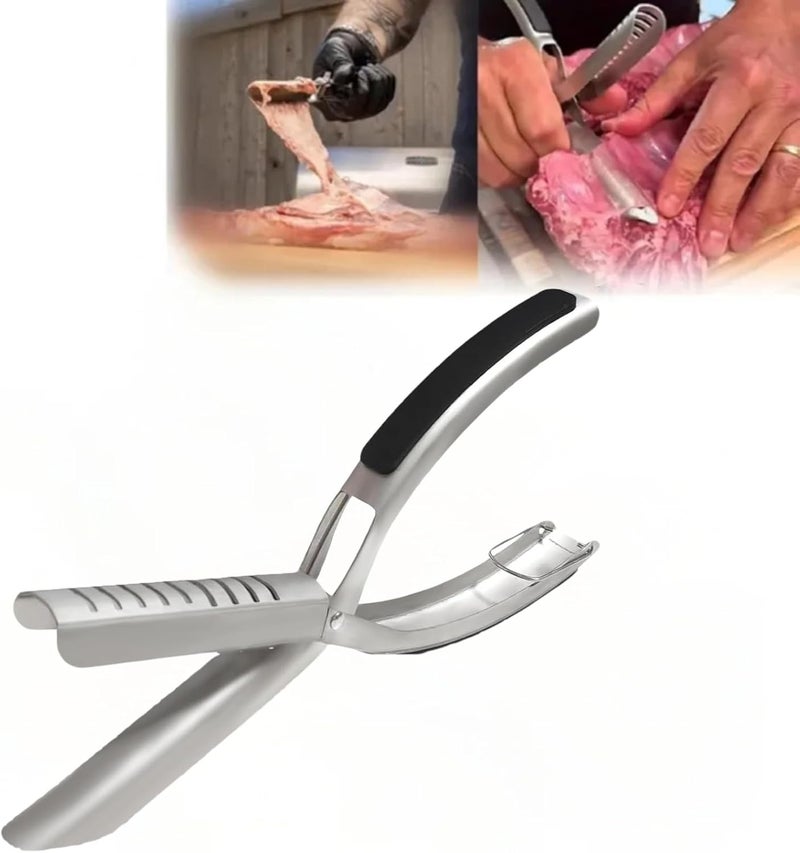 FirFiltr Rib Prep Tool Pro,Stainless Steel Rib Membrane Removal Tool,Professional Boning Tongs Rib Prep Tool for BBQ Enthusiasts,Ergonomic Handle for Easy Membrane Removal(1 PCS) - Image 1