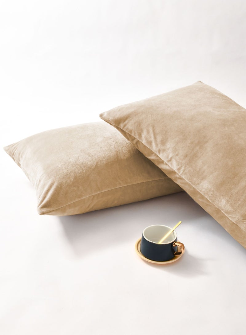 Master Home Textile Velvet Fitted Sheet Set, Queen Size - 3PCS,Fits 160 x 200 cm Bed, Soft & Cozy - Image 4