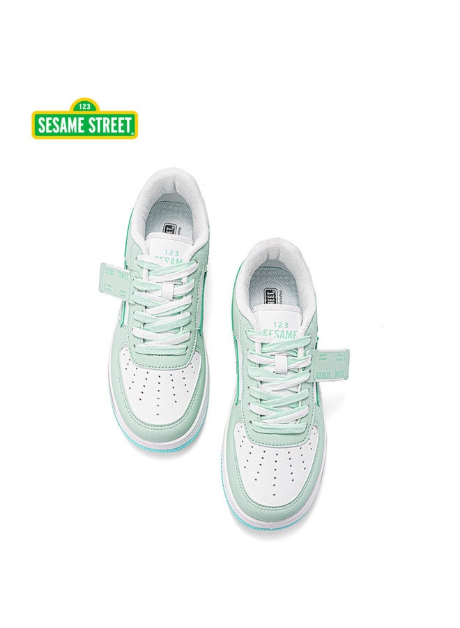 Sesame Street Uni Trendy Sneakers Casual White Graffiti Couple Flat Shoes Cheese White Green Size 40 - Image 4