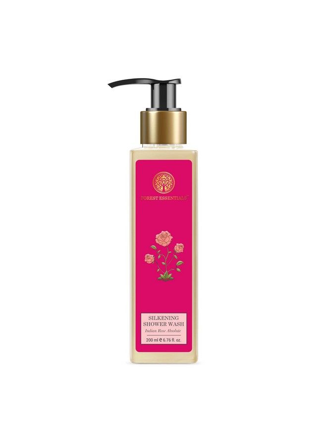 Forest Essentials Silkening Shower Wash Indian Rose Absolute 200 Ml - Image 2