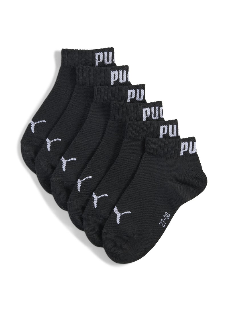 PUMA Kids Unisex Black Quarter Socks (3-pack)  - Image 1