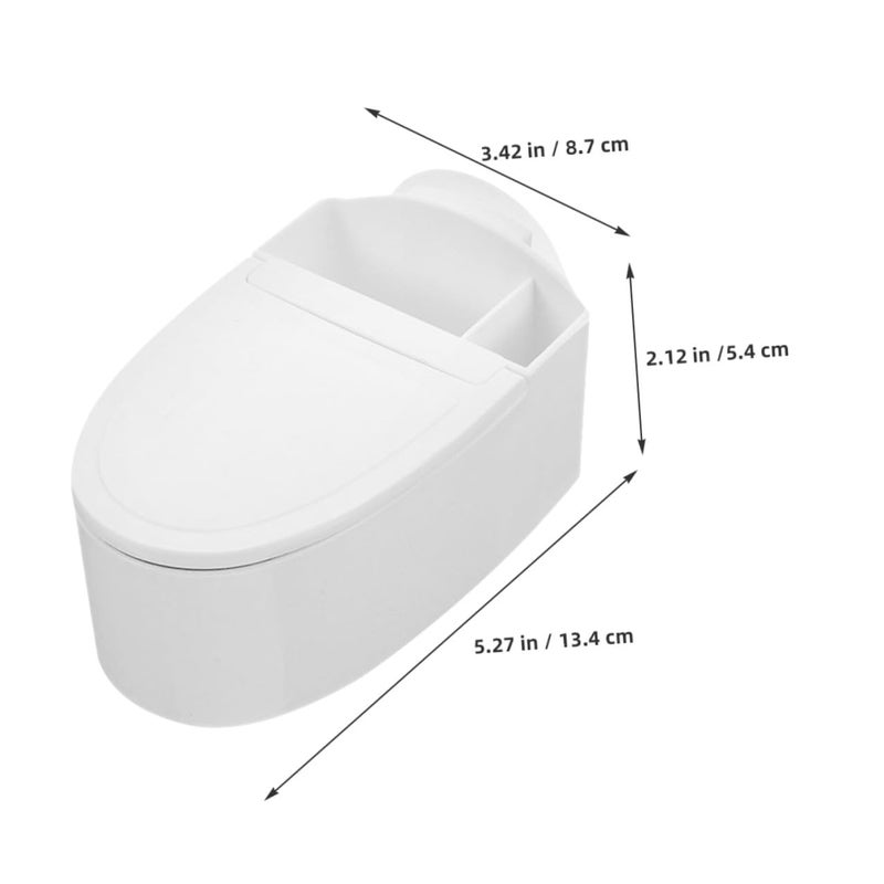 Windproof Wall Mounted Ashtray With Lid 4pcs Set Metal Insert Bathroom Toilet Shaped Ash Holder - Image 3