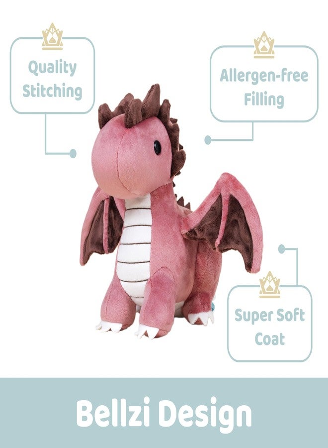 Bellzi Fire Dragon - 11.5" Cute Stuffed Animal Plush Toy - Adorable Soft Dragon Toy Plushies and Gifts - Perfect Present for Kids, Babies, Toddlers - Draggi - Image 3