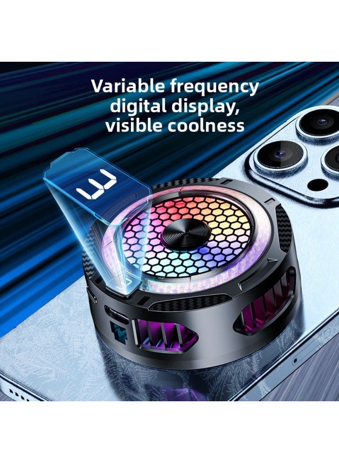 Loquat Mobile Phone Radiator SRP9 Icing Magnetic Semiconductor Refrigeration Can Be Back Clip Game Live Silent-Color:Flagship Marquee 【three-speed Black】 - Image 4