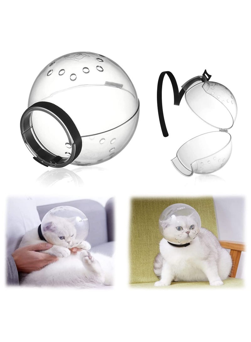 Altheqa Breathable Cat Space Hood Helmet Prevent Biting Pet Grooming Cover Muzzle for Cats Bath small - Image 1