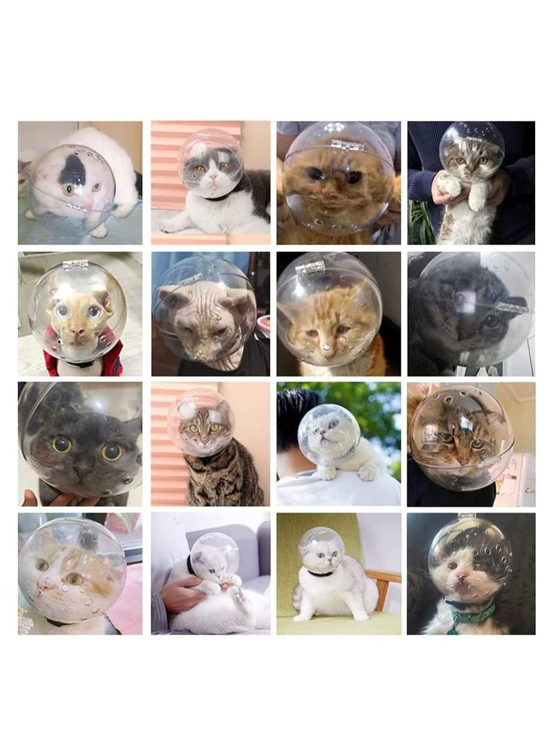 Altheqa Breathable Cat Space Hood Helmet Prevent Biting Pet Grooming Cover Muzzle for Cats Bath small - Image 4