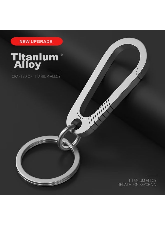 Laben Titanium Alloy Car Keychain, Men's Pendant, Key Ring, Waist Hanging Ring, Personalized Creative Keychain - Image 1