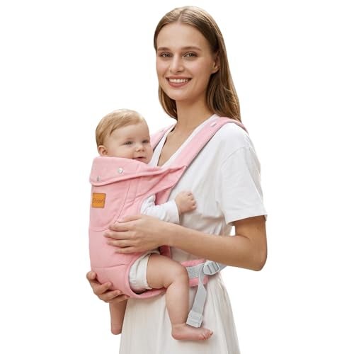 Shiaon Baby Carrier Newborn to Toddler(8-30lbs), Toddler Carrier Baby Holder Carrier with Adjustable Shoulder Strap, Chest Carriers, Pink - Image 1