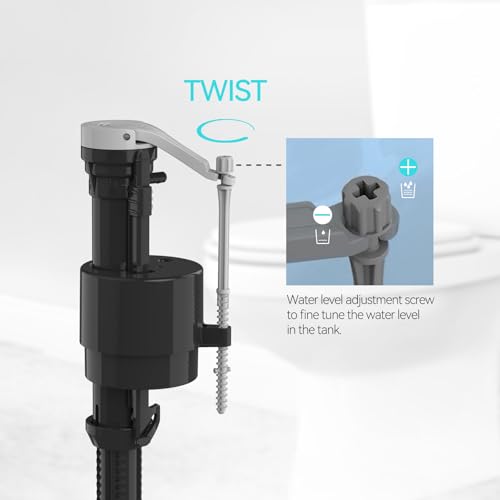 RT R&T Toilet Fill Valve A1320, Toilet Repair Kit Inside Tank, Universal Toilet Replacement Kit, Quiet and Fast Fill Water, Height Adjustable, Easy to Install - Image 5