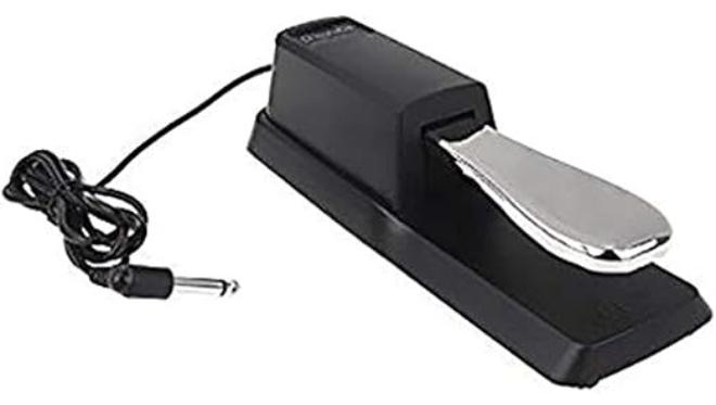 بدال قدم للبيانو الكهربائي والإلكتروني – بدال ساستين احترافي بسطح معدني مضاد للانزلاق – متوافق مع لوحات المفاتيح الرقمية وأجهزة الأورج – تصميم متين مع كابل طويل لتجربة عزف احترافية - Image 1