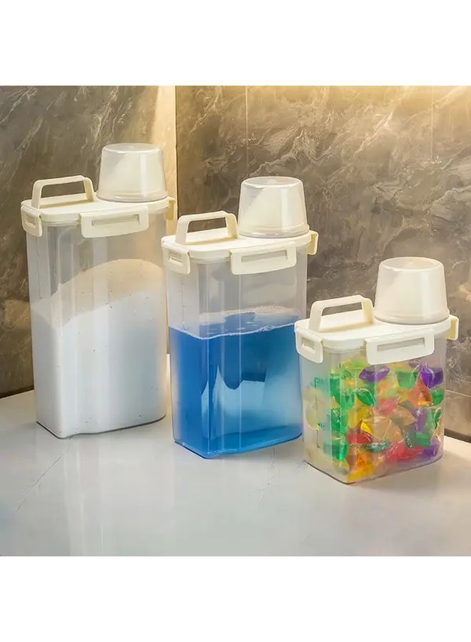 Large Capacity 3000ML Laundry Powder Storage Box With Measuring Cup - Image 5
