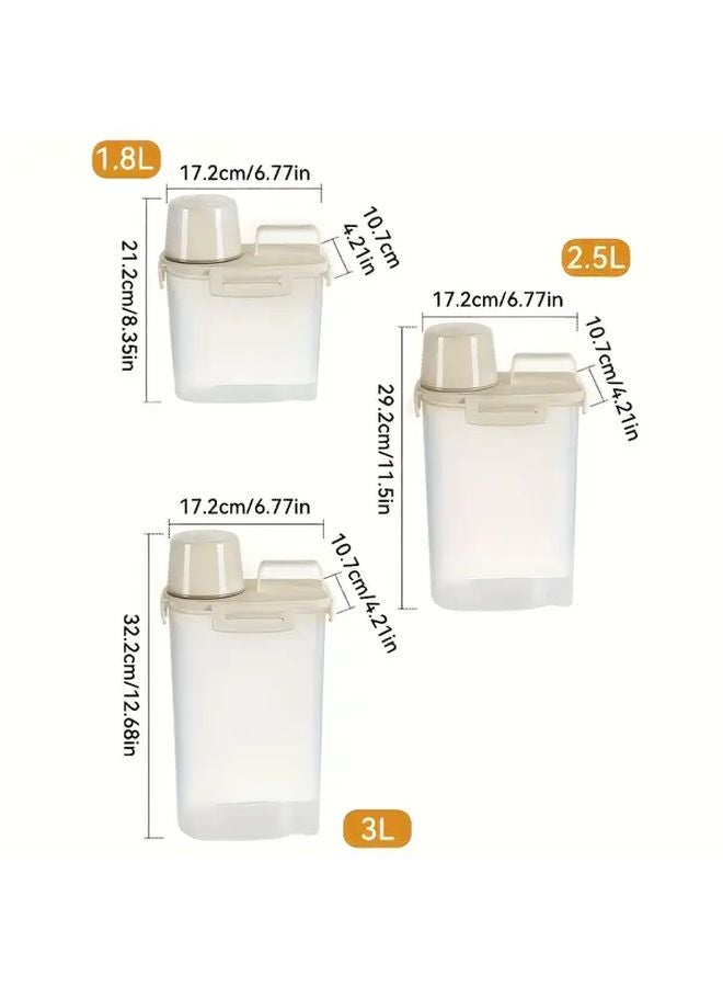 Large Capacity 3000ML Laundry Powder Storage Box With Measuring Cup - Image 4