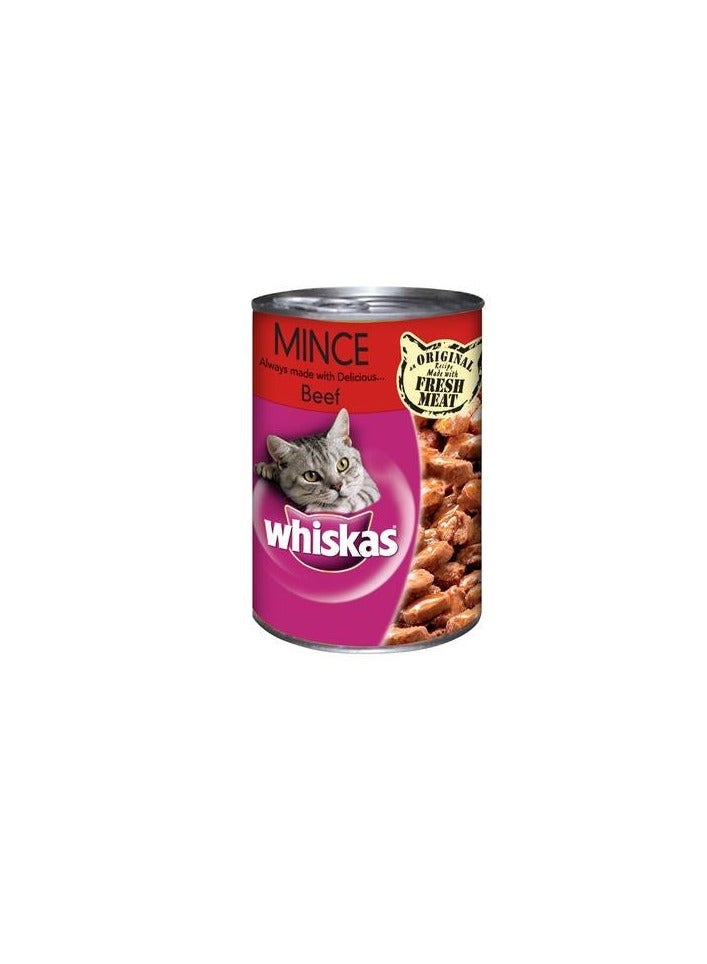 Whiskas Mince Beef Wet Cat Food - 400G