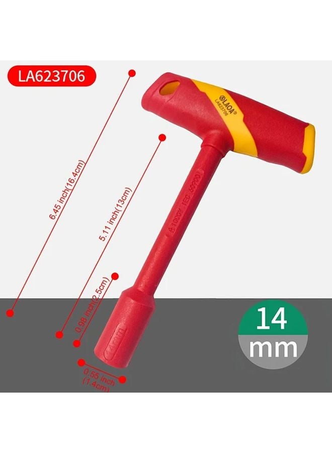 LA623696 Insulated T Shaped Socket Wrench Electrician Special Manual Tool Injection Molded - Image 4
