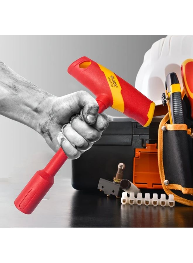 LA623696 Insulated T Shaped Socket Wrench Electrician Special Manual Tool Injection Molded - Image 2