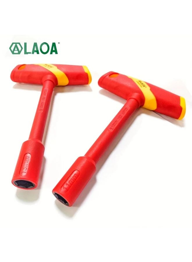 LA623696 Insulated T Shaped Socket Wrench Electrician Special Manual Tool Injection Molded - Image 3