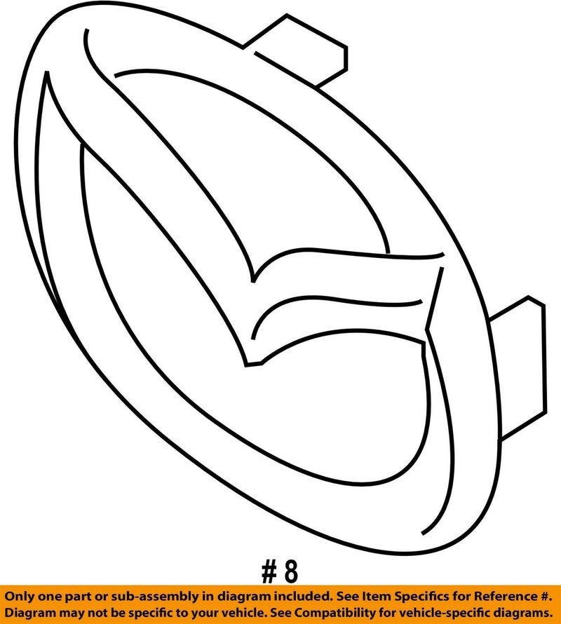 mazda Genuine Mazda Parts C235-51-731A Front Logo Emblem - Image 2