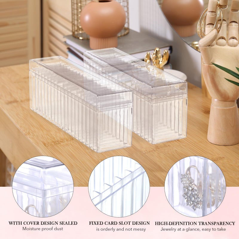 Kenning 63 Pcs Acrylic Jewelry Case Organizer, Clear Jewelry Organizers Holder with Portable Anti Tarnish Storage Bags for Rings, Earrings, Necklaces, Ideal Gifts for Women (Clear) - Image 3
