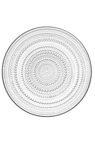 Iittala Kastehelmi Dew Drop Round Clear Glass Plate, 12-1/2-Inch Diameter - Image 1
