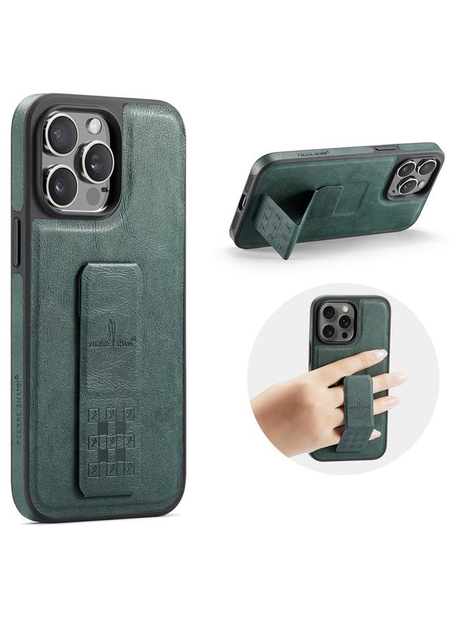 The Bros Case For iPhone 14 Pro Max Fierre Shann Oil Wax Cow Leather Holder Back Phone Case