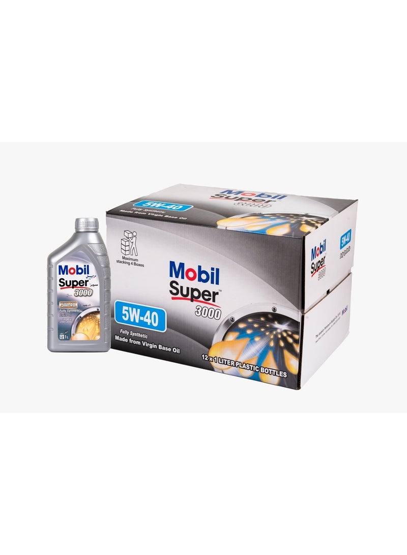 Mobil Super High Performance 5W-40 Fully Synthetic Engine Oil – 12X1L - Image 1