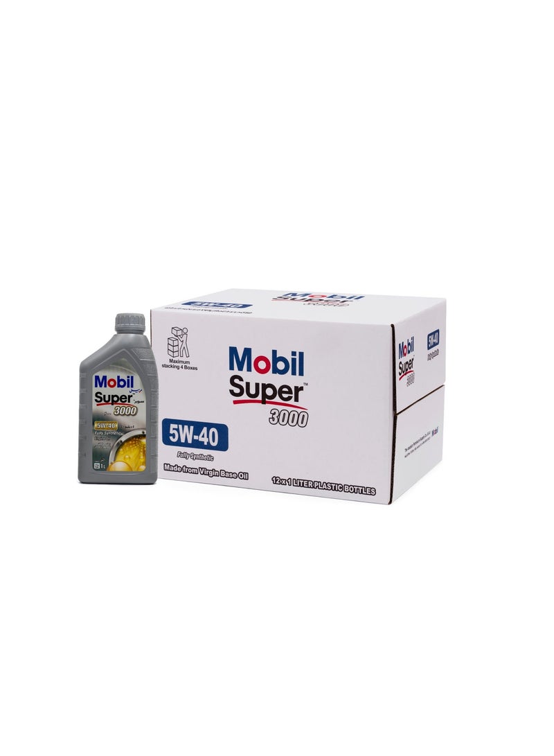 موبيل Mobil Super™ 5W-40 (زيت محركات صناعي بالكامل عالي الأداء) 12X1L - Image 1