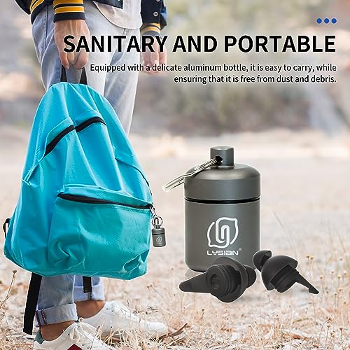 LYSIAN High-Fidelity Concert Ear Plugs– Reusable Noise-Reduction Festival Earplugs for Musician, Drummers, Party, Rave-Enjoy Clear Sound with -23dB Protection 2 Pairs Packs Black - Image 5