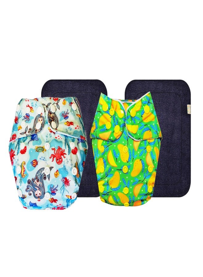 Dumbledo Premium Cloth Diaper with Black Insert (Pack of 2) | Soft & Gentle | Reusable & Washable | Travel Friendly | Ideal for Toddlers | 3 Months - 3 Years | Unisex Baby - Image 1