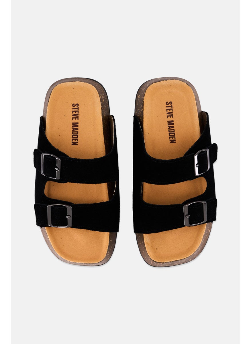 STEVE MADDEN - Women Graydon Slip On Sandals, Black - Image 1