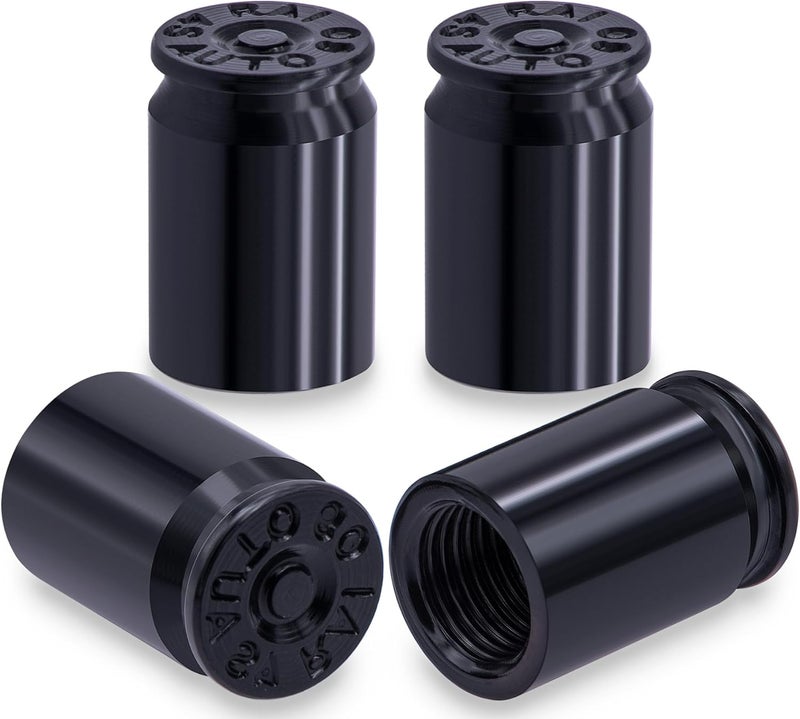 MEAJOO أغطية صمامات الإطارات على شكل رصاصة MEAJOO - 4 قطع - Image 1