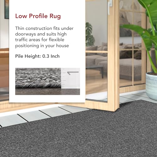 nuLOOM 2' x 8' Solid Hand Braided Indoor/Outdoor Area Rug, Pet-Friendly, High Traffic, Weather Resistant, for Patio, Balcony, Bedroom, Living, Dining Room, Wynn Charcoal - Image 5