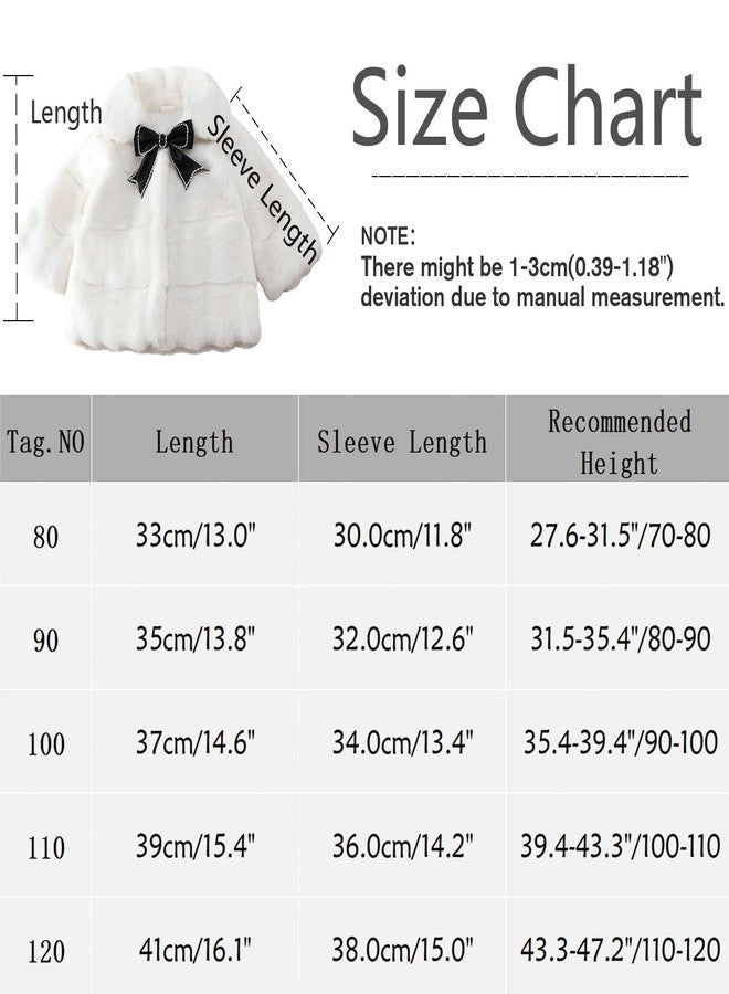 Aivtalk Baby Girls' Fleece Jackets Coats Thick Winter Cape Cotton Warm Outerwear Fuzzy Tops 6-12 Months White - Image 3