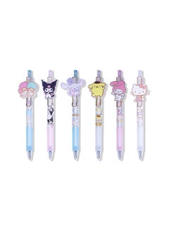 Y&D Anime Cartoon Ballpoint Pens Gel Ink Pen Black, Cute Kawaii Melody Kitty Press Retractable Pen, Stationary School Supplies for Teen Girls (6 Styles - 24 Pcs)  - Image 1