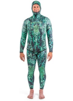 DYNAMICNORD DYNAMIC NORD SFS-2 FREE DIVE SUIT 1.5MM HOODED JACKET + PANT CAMO/GREEN  - Image 1