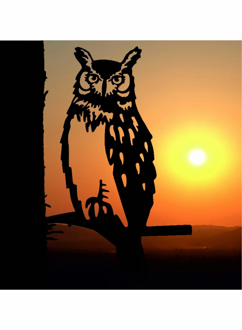 Zikra Metal Owl, Metal Birds Yard Decor, Metal Yard Art, Garden Owl, Tree Decorations Outdoor, Owl Decoy, Backyard Decor, Garden Gift, Garden & Patio Decor, Outdoor Decoration - Image 4