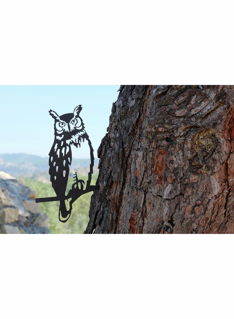 Zikra Metal Owl, Metal Birds Yard Decor, Metal Yard Art, Garden Owl, Tree Decorations Outdoor, Owl Decoy, Backyard Decor, Garden Gift, Garden & Patio Decor, Outdoor Decoration - Image 5